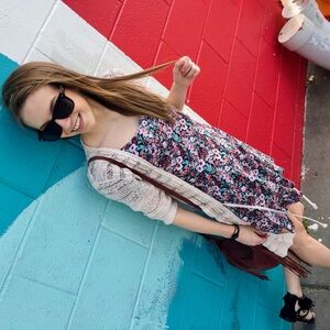 Forever 21 Floral Scoop Neck Sundress